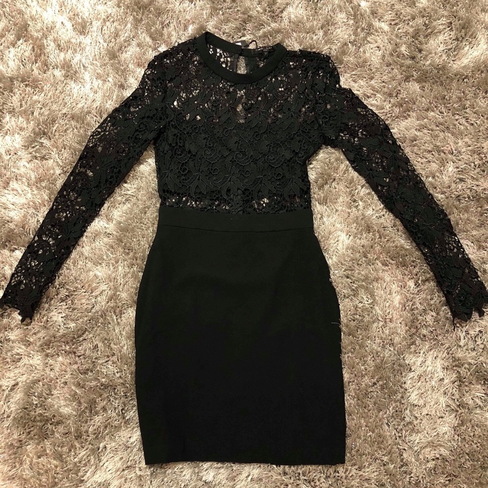 Black lace dress